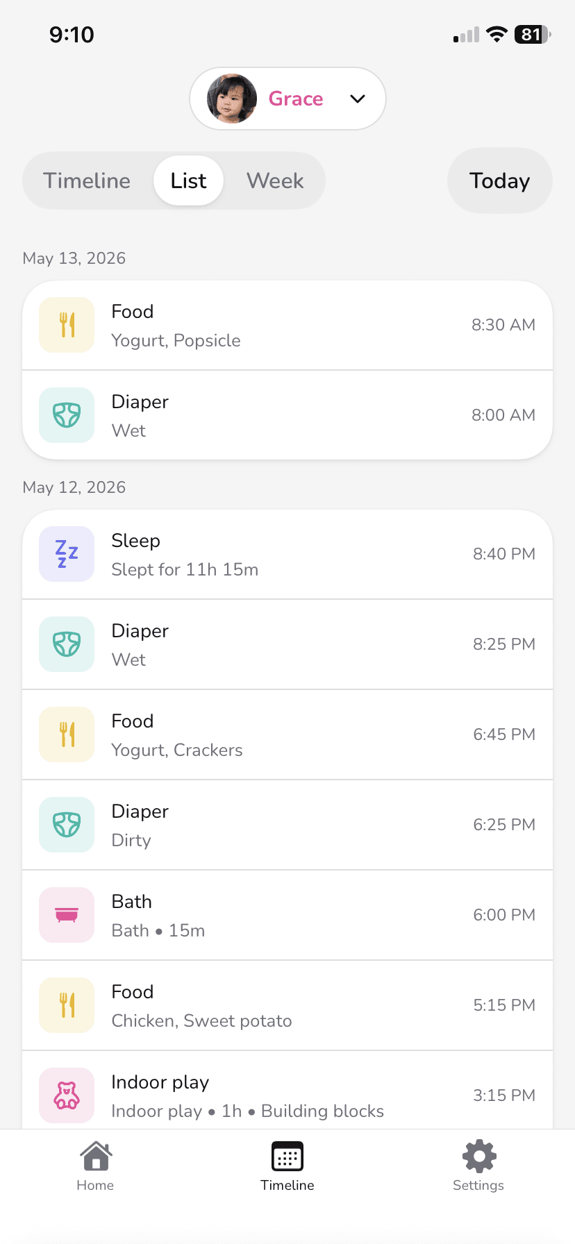 Event log